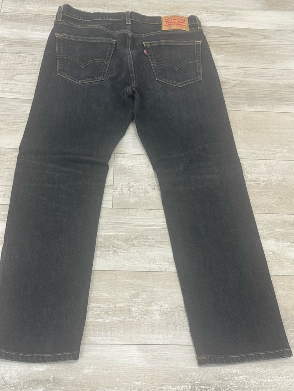 Levi's Men’s 505 Black Straight Jeans 34X30 - Picture 5 of 7